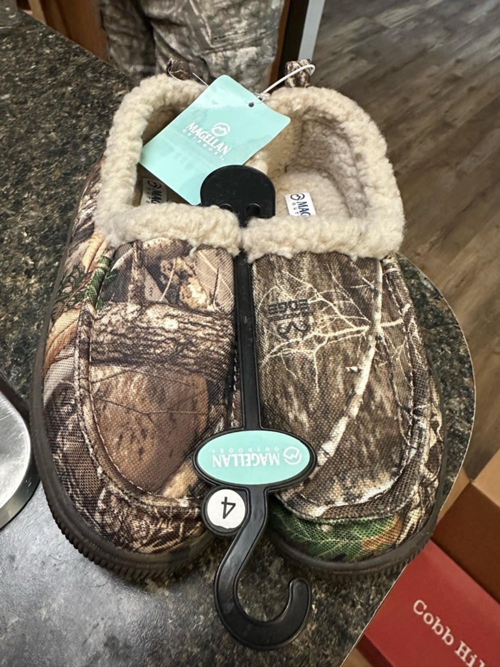Magellan Outdoors Kids' Camo Slip-On Slippers - Brown, Green, Tan